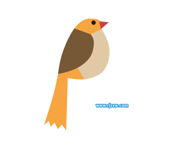 利用CDR貝塞爾工具設(shè)計小鳥簡筆畫