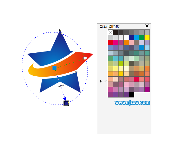 利用CDR多邊形設計五角星主題標志
