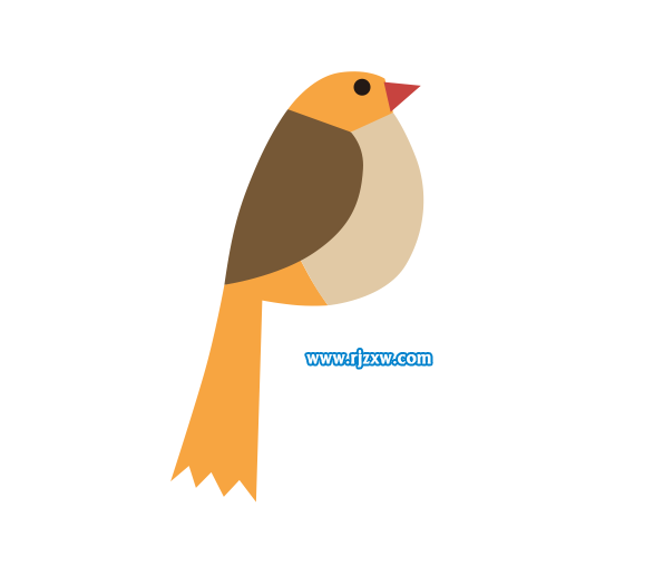 利用CDR貝塞爾工具設(shè)計小鳥簡筆畫