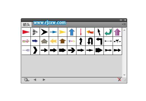 Ai的箭頭符號庫在哪里怎么插入箭頭進來