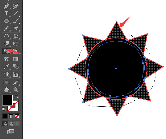 光燈照射圖標(biāo)ai繪制教程
