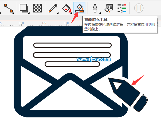 CDRX8制作寫郵箱的圖標(biāo)教程