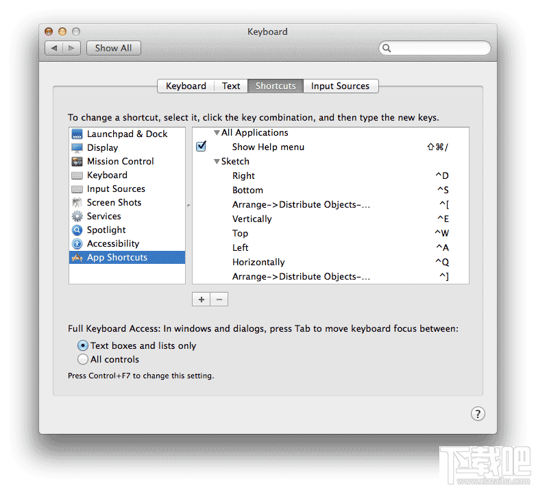 OS X 自定義應(yīng)用快捷鍵和Sketch自定義快捷鍵的方法分享