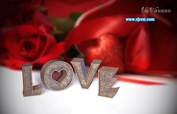 ps怎么制作立體字