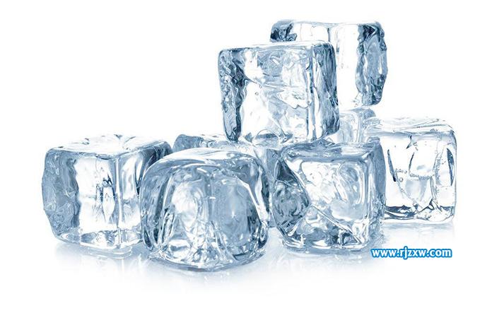 ps怎么把水果到冰塊里