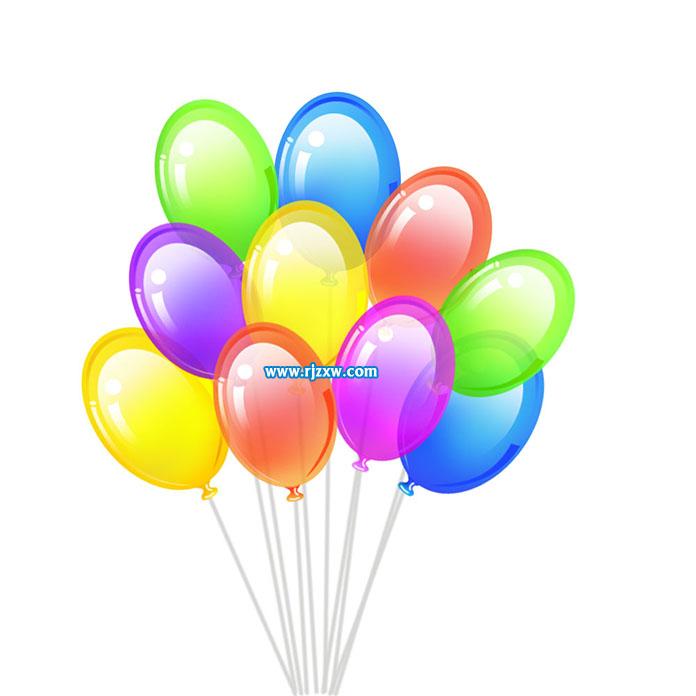 PS設計彩色的氣球