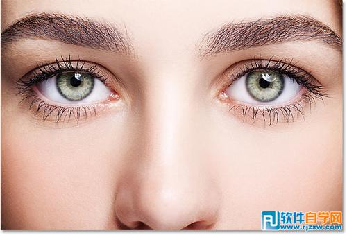 Photoshop給美女眼睛添加彩虹美瞳