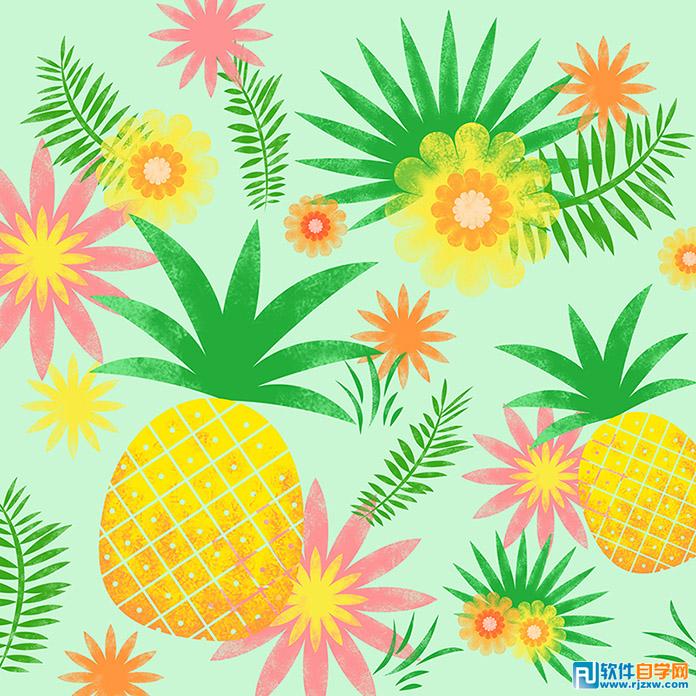 PS繪制熱帶風情圖片