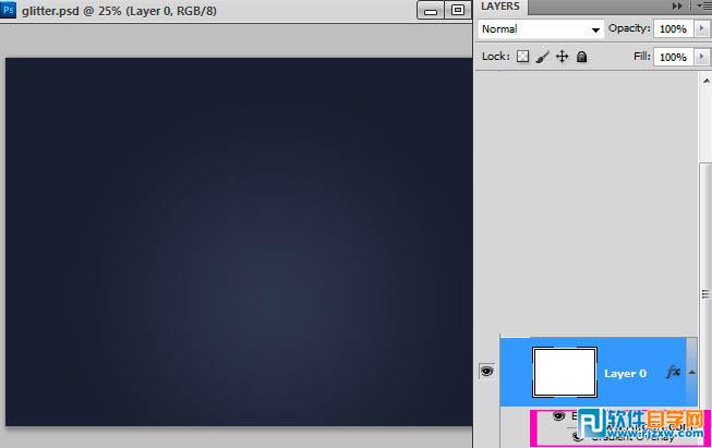 PS制作絢麗霓虹燈效果的打散文字