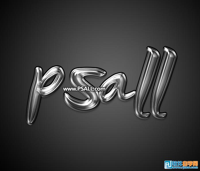 PS制作銀色金屬質感藝術字