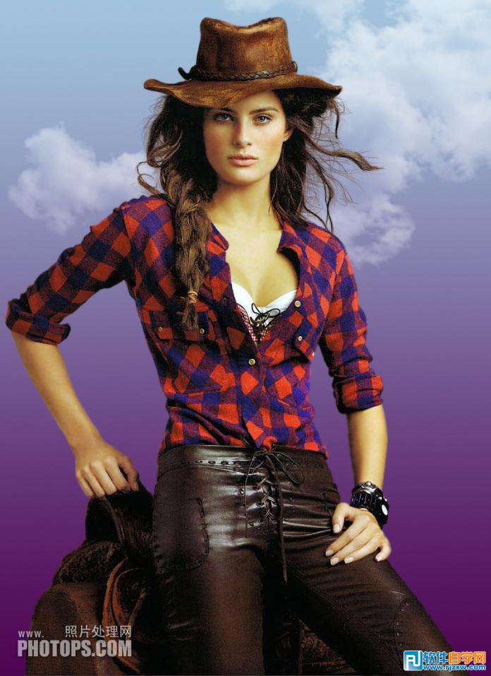 PS用濾鏡抽出和鋼筆工具摳出美女照片