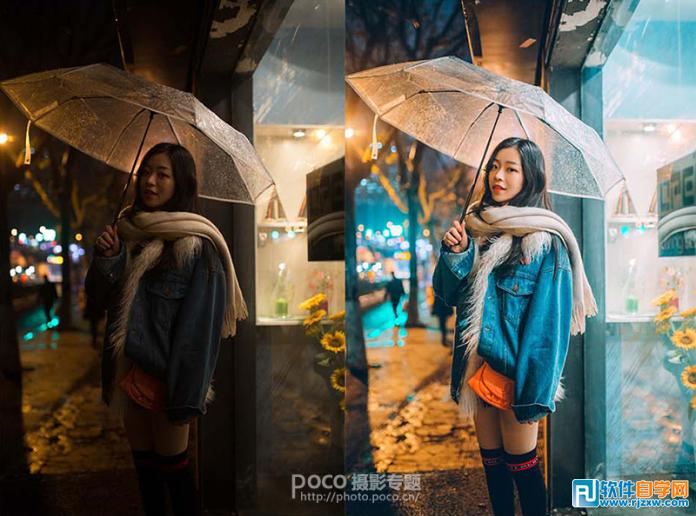 PS如何調亮夜景曝光不足的人像照片