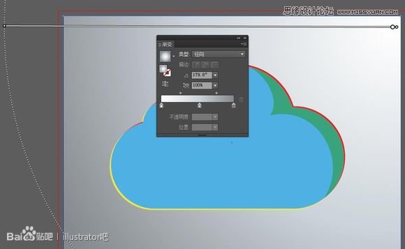 ai繪制圖標之白云立體圖標