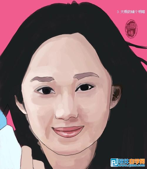 PS鼠繪美女明星頭像