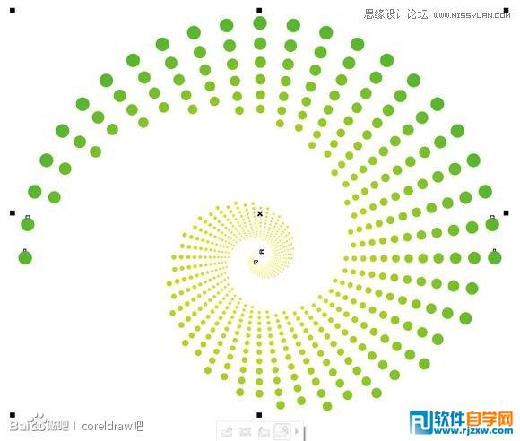 教你用CorelDraw設計漂亮圓點螺旋狀效果