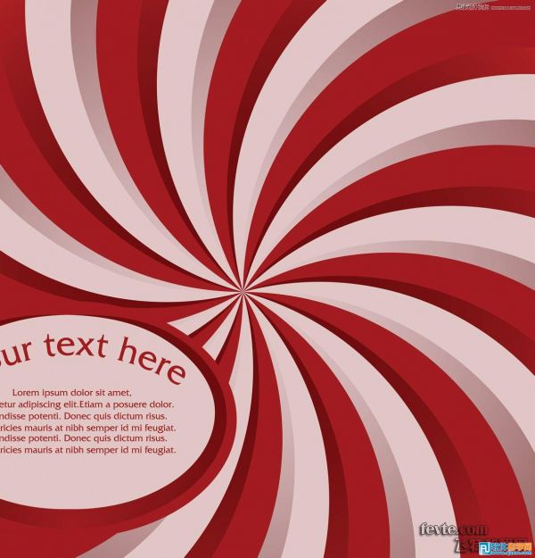 用CorelDRAW X6交互式工具設計旋轉復古背景