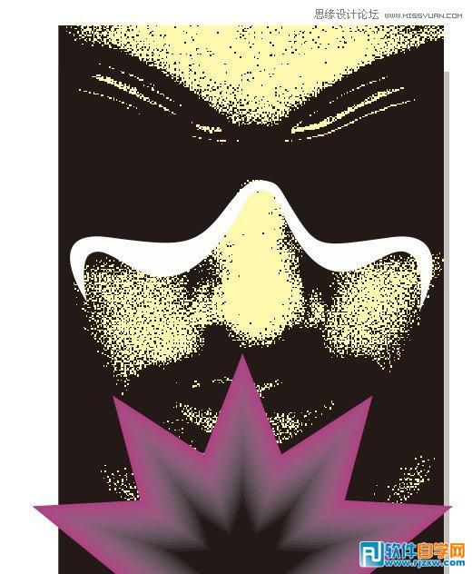 CorelDRAW X6設計黑社會酒吧海報封面