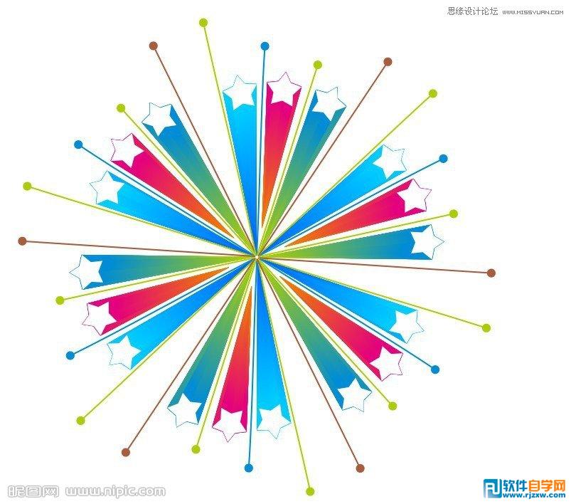 Coreldraw X7設計立體五角星