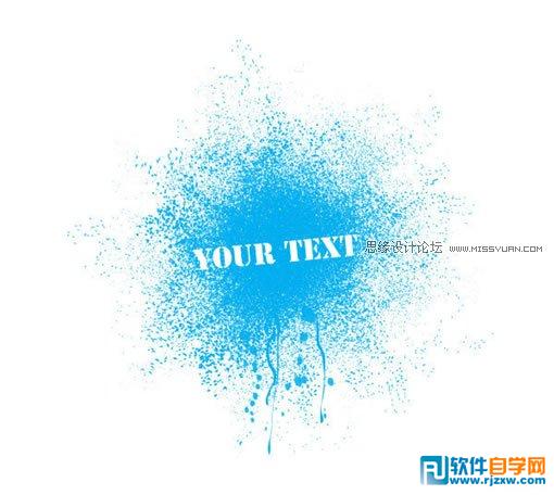 教你用Illustrator制作彩色打印噴濺效果