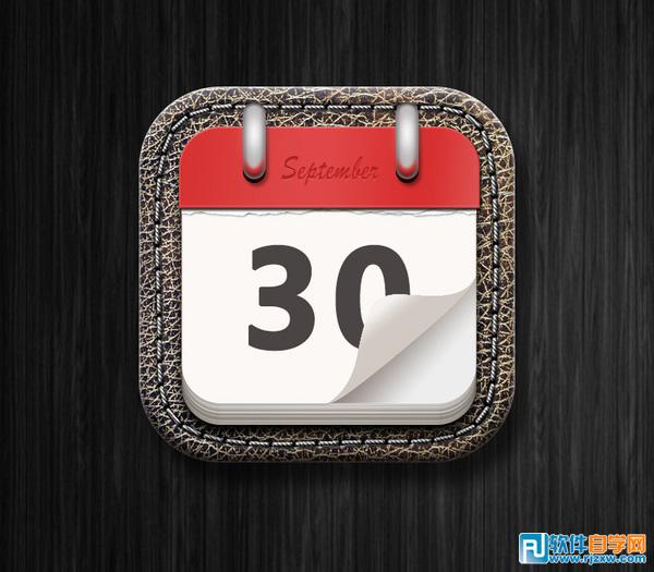 PS制作精美的皮制日歷圖標(biāo)
