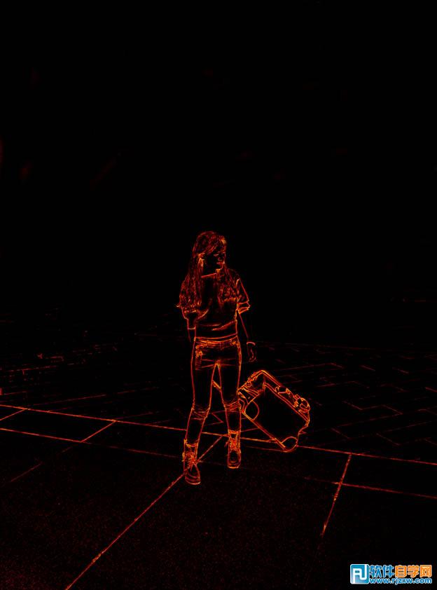 PS快速把人物轉為火焰人像