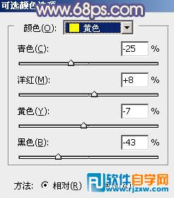 PS給大樹上美女增加秋季晨曦效果