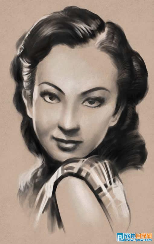 Painter手繪周璇舊上海時(shí)畫像