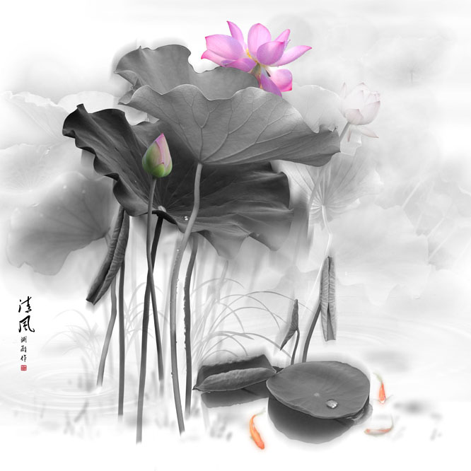 用PhotoShop把人物照片合成手繪水墨風格畫實例教程