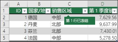 EXCEL2019凍結標題首行的方法