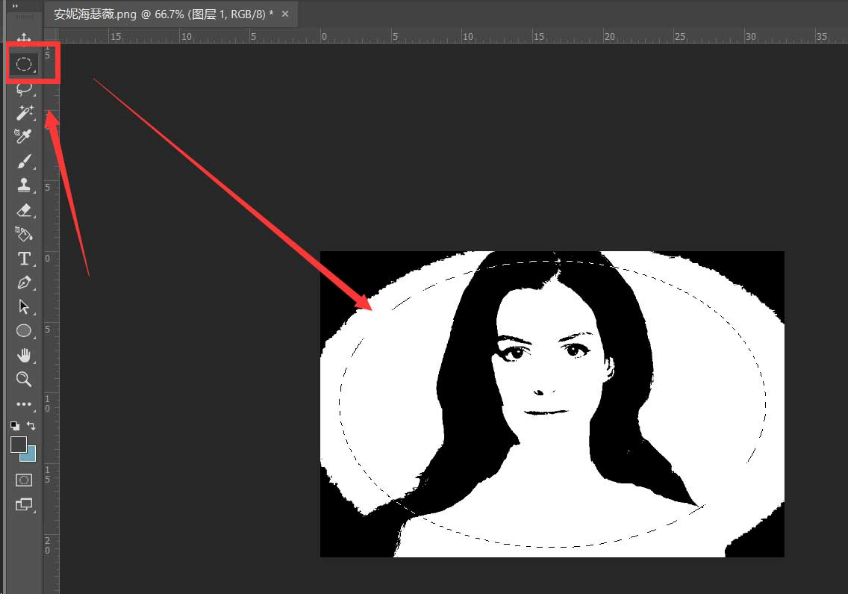 ps繪制黑白頭像圖片方法介紹