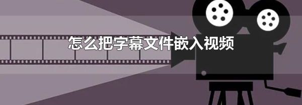 怎么把字幕文件嵌入視頻