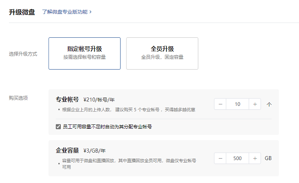 企業微信一年的費用要多少